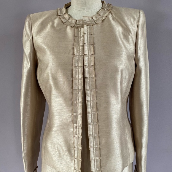 Kasper gold three piece skirt suit - Picture 2 of 11